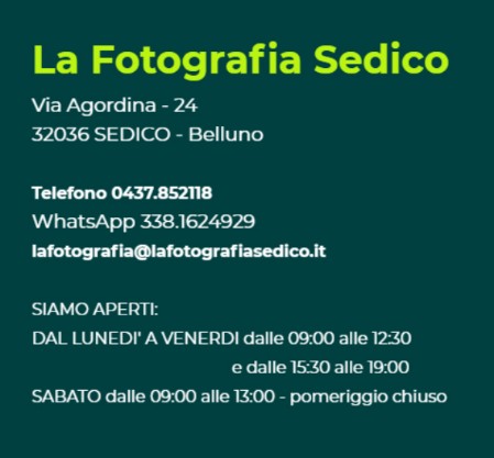 tel.0437852118-mail:lafotografia@lafotografiasedico.it